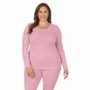Plus Size Cuddl Duds® Under Scrubs Crewneck Top Cameo Pink