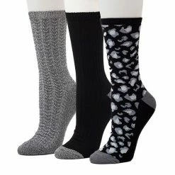 Women's Cuddl Duds® 3-Pack Plushfill* Midweight Animal Print & Ribbed Crew Socks Ivory -Cuddl Duds Shop unnamed file 2076