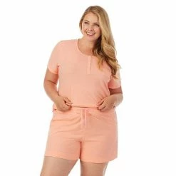 Plus Size Cuddl Duds Essentials Pajama Tee & Pajama Boxers Sleep Set Aqua Heather -Cuddl Duds Shop unnamed file 2081