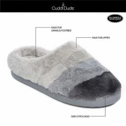 Women's Cuddl Duds® Colorblock Faux Fur Clog Slipper Pearl Zephyr -Cuddl Duds Shop unnamed file 2091