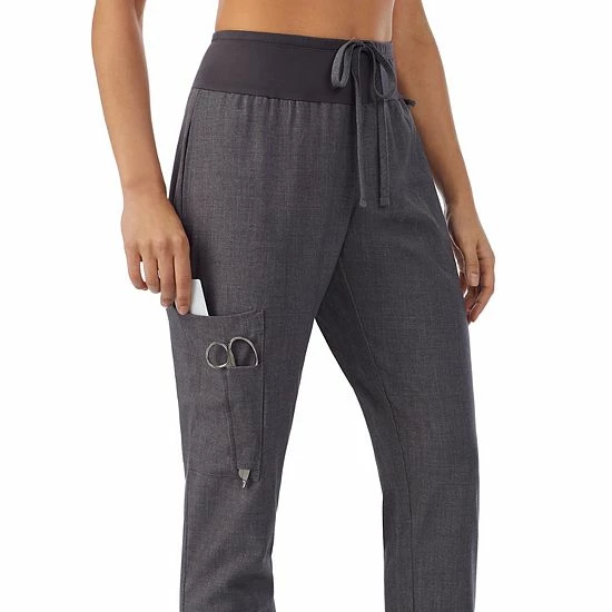 Women's Cuddl Duds® Scrubs Jogger Pants With 3 Pockets Ceil Heather 4 Women's Cuddl Duds® Scrubs Jogger Pants With 3 Pockets Ceil Heather - Image 4
