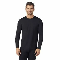 Men's Cuddl Duds® Heavyweight Far-Infrared Enhance Performance Baselayer Crew Top Black