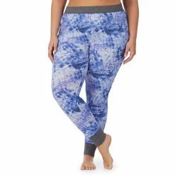 Plus Size Cuddl Duds® Stretch Thermal Leggings Grey Multi Fairisle -Cuddl Duds Shop unnamed file 2176