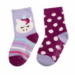 Toddler Girl Cuddl Duds 2 Pack Unicorn & Dotted Socks