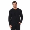 Men's Cuddl Duds® Midweight Waffle Thermal Relaxed-Fit Top Black