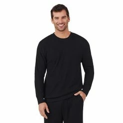 Men's Cuddl Duds® Midweight Waffle Thermal Relaxed-Fit Top Black -Cuddl Duds Shop unnamed file 2223
