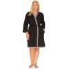 Plus Size Cuddl Duds Pajamas: Essentials Wrap Robe Black