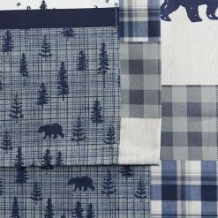 Cuddl Duds® Microfiber Sheet Set With Pillowcases Blue Lodge -Cuddl Duds Shop unnamed file 228