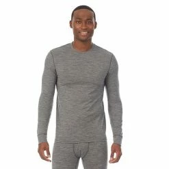 Men's Cuddl Duds® Lightweight WoolCore Performance Baselayer Crew Top Charcoal Heather -Cuddl Duds Shop unnamed file 2295