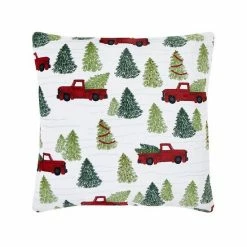 Cuddl Duds Cozy Soft Trucks & Trees Printed Throw Pillow