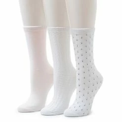 Women's Cuddl Duds® 3-Pack Birdseye Crew Socks