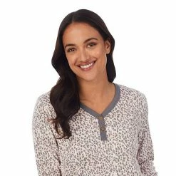 Women's Cuddl Duds® Henley Pajama Top And Banded Bottom Pajama Pants Sleep Set Blue Dog -Cuddl Duds Shop unnamed file 23