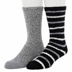Men's ClimateSmart By Cuddl Duds 2-Pack Skinny Stripe Cozy Crew Socks Black 7 Men's ClimateSmart By Cuddl Duds 2-Pack Skinny Stripe Cozy Crew Socks Black -Cuddl Duds Shop unnamed file 2309