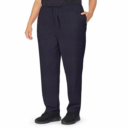 Plus Size Cuddl Duds® Scrubs Classic Pants Navy Heather 9 Plus Size Cuddl Duds® Scrubs Classic Pants Navy Heather - Image 9