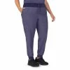 Plus Size Cuddl Duds® Scrubs Jogger Pants Charcoal Heather Gray