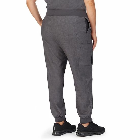 Plus Size Cuddl Duds® Scrubs Jogger Pants Charcoal Heather Gray 2 Plus Size Cuddl Duds® Scrubs Jogger Pants Charcoal Heather Gray - Image 2