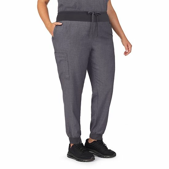 Plus Size Cuddl Duds® Scrubs Jogger Pants Charcoal Heather Gray 4 Plus Size Cuddl Duds® Scrubs Jogger Pants Charcoal Heather Gray - Image 4
