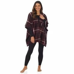 Women's Cuddl Duds® Double Plush Reversible Wrap Brown Animal -Cuddl Duds Shop unnamed file 245