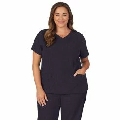 Plus Size Cuddl Duds® Scrubs Pocketed V-Neck Top Ceil Heather 16 Plus Size Cuddl Duds® Scrubs Pocketed V-Neck Top Ceil Heather -Cuddl Duds Shop unnamed file 2460