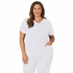 Plus Size Cuddl Duds® Scrubs Pocketed V-Neck Top Ceil Heather 17 Plus Size Cuddl Duds® Scrubs Pocketed V-Neck Top Ceil Heather -Cuddl Duds Shop unnamed file 2461