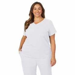 Plus Size Cuddl Duds® Scrubs Classic V-Neck Top Cameo Pink Heather -Cuddl Duds Shop unnamed file 2467