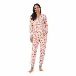 Women's Cuddl Duds® Henley Pajama Top And Banded Bottom Pajama Pants Sleep Set Blue Dog -Cuddl Duds Shop unnamed file 25
