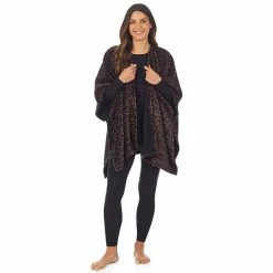 Women's Cuddl Duds® Double Plush Reversible Wrap Brown Animal -Cuddl Duds Shop unnamed file 251