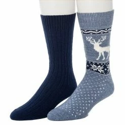 Men's ClimateSmart By Cuddl Duds 2-Pack Deer Fairisle Crew Socks Peacoat Blue 7 Men's ClimateSmart By Cuddl Duds 2-Pack Deer Fairisle Crew Socks Peacoat Blue -Cuddl Duds Shop unnamed file 2525