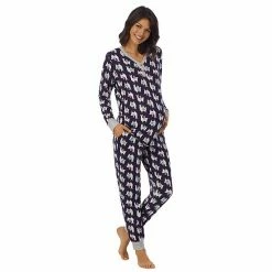Maternity Cuddl Duds® Henley Pajama Top & Jogger Pajama Pants Set Black Stars -Cuddl Duds Shop unnamed file 2555