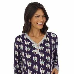 Maternity Cuddl Duds® Henley Pajama Top & Jogger Pajama Pants Set Black Stars -Cuddl Duds Shop unnamed file 2556