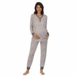 Maternity Cuddl Duds® Henley Pajama Top & Jogger Pajama Pants Set Black Stars -Cuddl Duds Shop unnamed file 2559