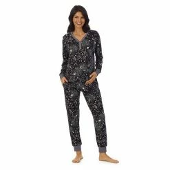 Maternity Cuddl Duds® Henley Pajama Top & Jogger Pajama Pants Set Black Stars -Cuddl Duds Shop unnamed file 2561