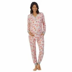Maternity Cuddl Duds® Henley Pajama Top & Jogger Pajama Pants Set Black Stars -Cuddl Duds Shop unnamed file 2562