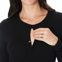 Maternity Cuddl Duds® Softwear With Stretch Wrap Front Top Black -Cuddl Duds Shop unnamed file 2582