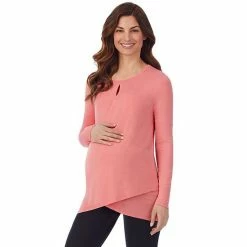 Maternity Cuddl Duds® Softwear With Stretch Wrap Front Top Black -Cuddl Duds Shop unnamed file 2583