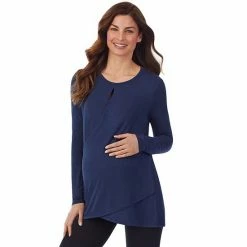Maternity Cuddl Duds® Softwear With Stretch Wrap Front Top Black -Cuddl Duds Shop unnamed file 2585