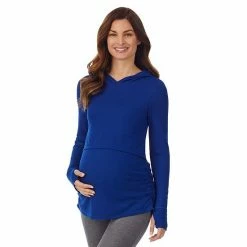 Maternity Cuddl Duds® Stretch Thermal Long Sleeve Hoodie Gray -Cuddl Duds Shop unnamed file 2606