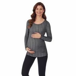 Maternity Cuddl Duds® Softwear With Stretch Ballet Neck Top Black -Cuddl Duds Shop unnamed file 2629