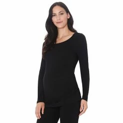 Maternity Cuddl Duds® Softwear With Stretch Ballet Neck Top Black -Cuddl Duds Shop unnamed file 2632