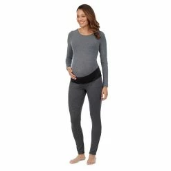 Maternity Cuddl Duds® Ultra Cozy Leggings Charcoal Heather -Cuddl Duds Shop unnamed file 2671