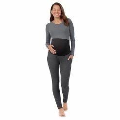 Maternity Cuddl Duds® Ultra Cozy Leggings Charcoal Heather -Cuddl Duds Shop unnamed file 2673