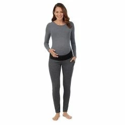 Maternity Cuddl Duds® Ultra Cozy Leggings Charcoal Heather -Cuddl Duds Shop unnamed file 2674