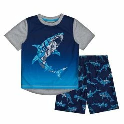 Cuddl Duds® Boys 4-16 Tee & Shorts Pajama Set Gray Heather