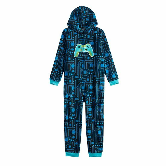 Boys 4-16 Cuddl Duds One-Piece Union Suit Pajamas Brown 4 Boys 4-16 Cuddl Duds One-Piece Union Suit Pajamas Brown - Image 4