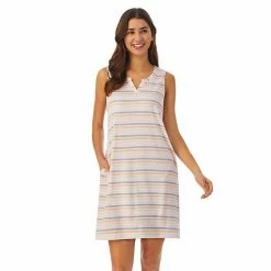 Women's Cuddl Duds® Far-Infrared Enhance Sleeveless Sleepshirt Gray Stripe -Cuddl Duds Shop unnamed file 2749