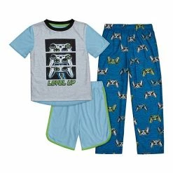 Boys 4-16 Cuddl Duds Top, Shorts & Pants Pajama Set Royal