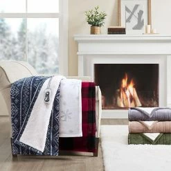 Cuddl Duds® Heated Plush Sherpa Throw Red Black Buffcheck -Cuddl Duds Shop unnamed file 284