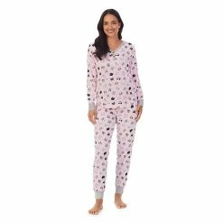 Women's Cuddl Duds® Henley Pajama Top And Banded Bottom Pajama Pants Sleep Set Blue Dog -Cuddl Duds Shop unnamed file 30