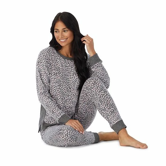 Women's Cuddl Duds® Kangaroo Pocket Pajama Top And Banded Bottom Pajama Pants Sleep Set Navy Falling Stars 5 Women's Cuddl Duds® Kangaroo Pocket Pajama Top And Banded Bottom Pajama Pants Sleep Set Navy Falling Stars - Image 5