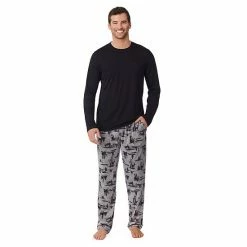 Men's Cuddl Duds Classic Pajama Set Grey Heather Grid -Cuddl Duds Shop unnamed file 374